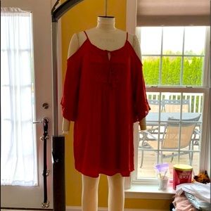 NY&CO - Lace Yoke Cold Shld Dress (M)